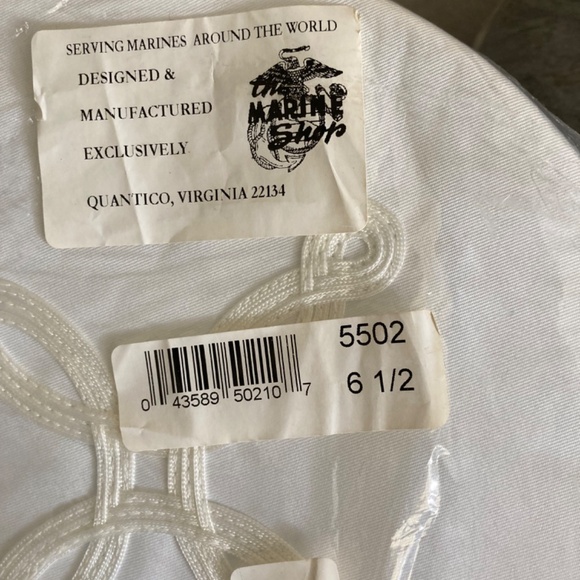 USMC White Dress Cover - Picture 2 of 3